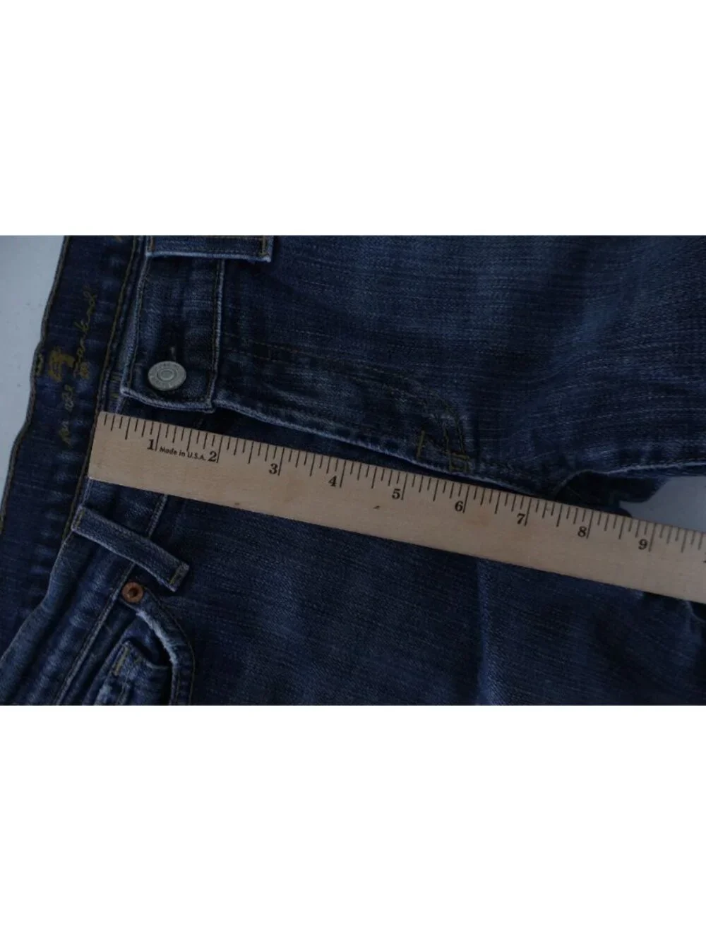 7 For All Mankind Flip Flop Y2K Boot Cut Womens Jeans Sz 29x28 Distressed